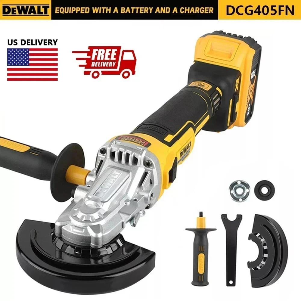 DEWALT DCG405FN 18V XR Brushless Cordless Angle Grinder 125mm 8500RPM Body Only