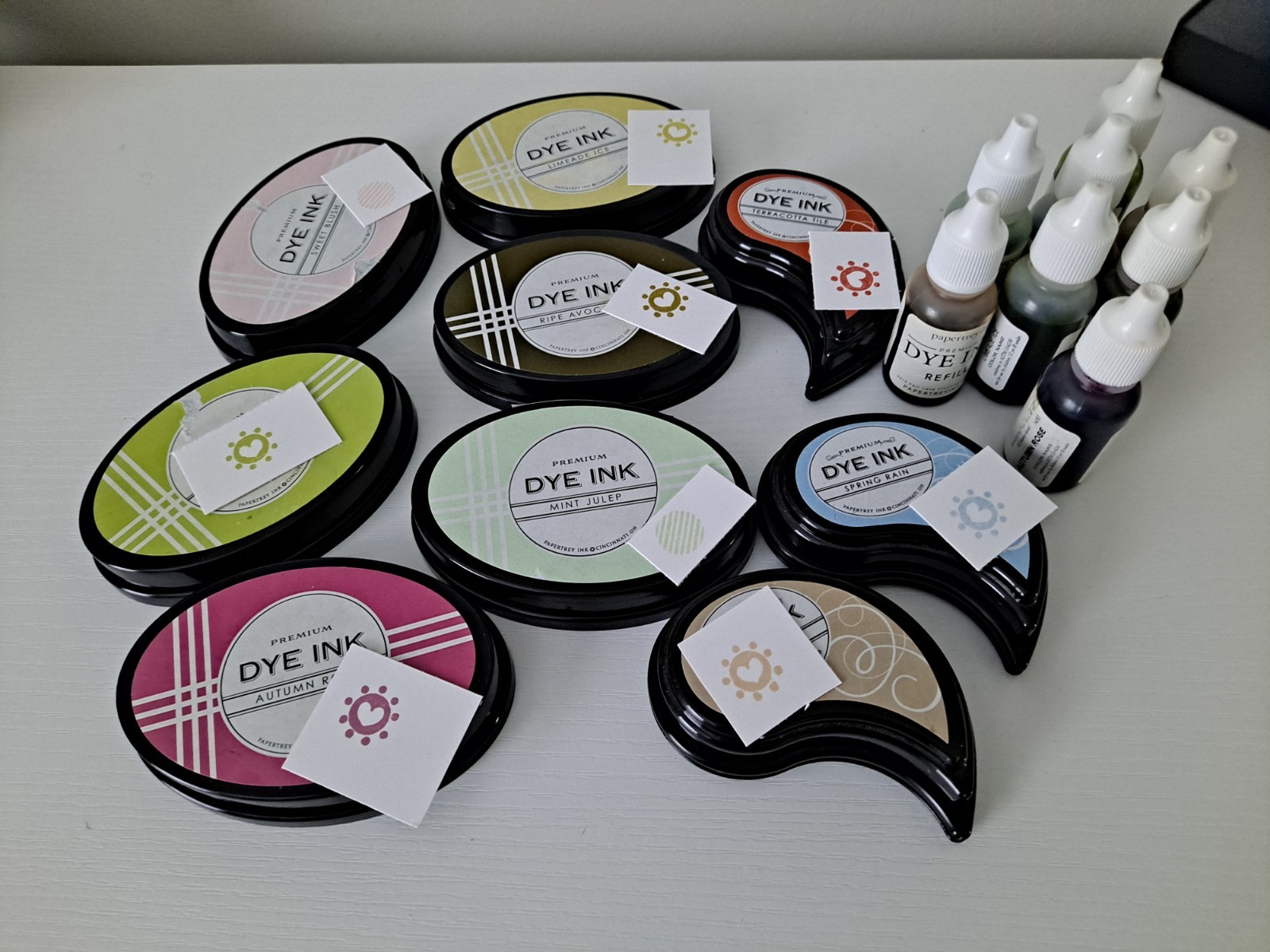 Papertrey Ink Inkpad And Refill Bundle - Lot Of 8 Refills And 9 Inkpads
