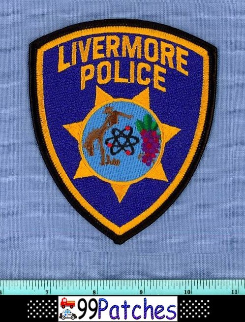 LIVERMORE CALIFORNIA Shoulder Patch WINE GRAPES COWBOY BRONCO HORSE NUCLEAR 4D