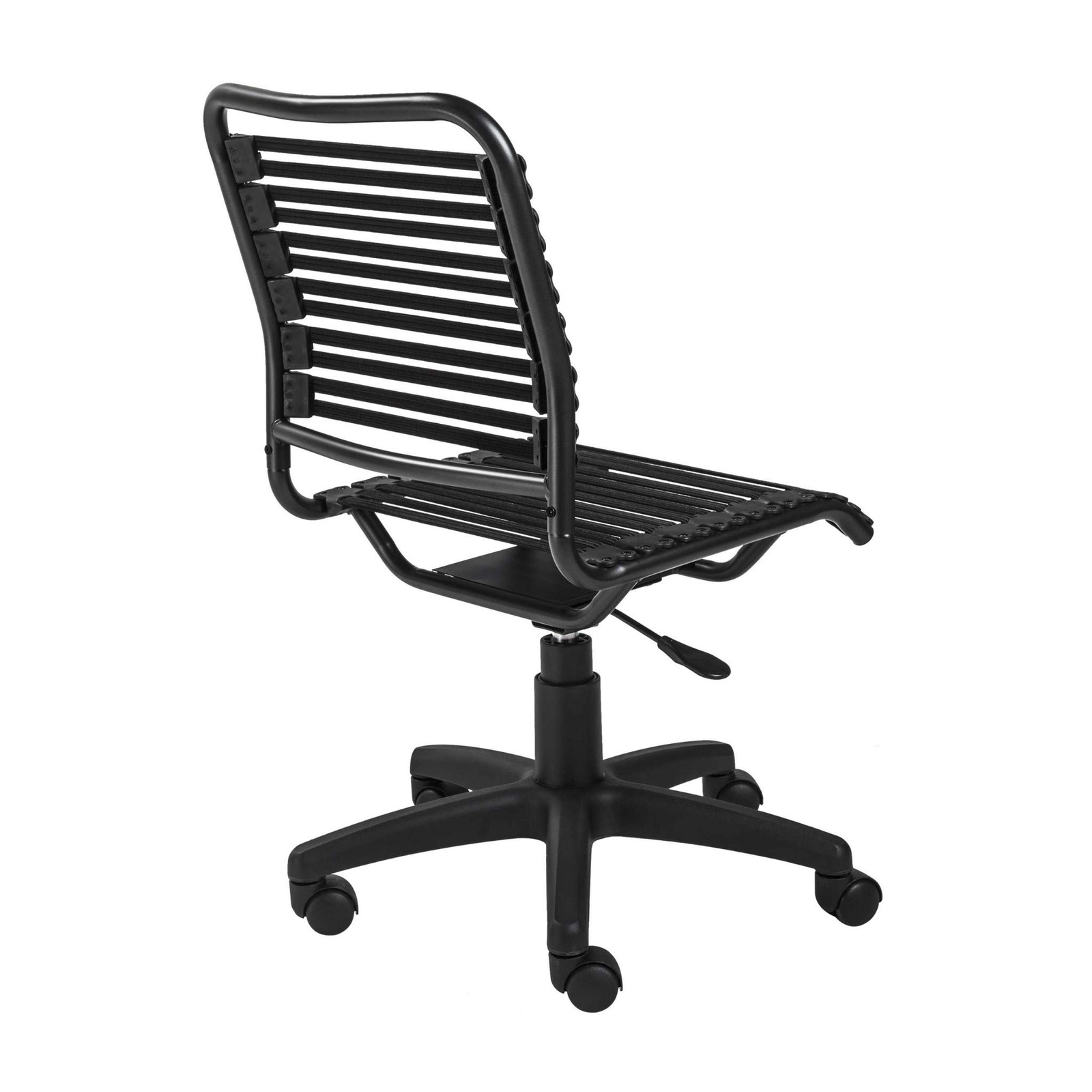 Black Adjustable Swivel Bungee Rolling Office Chair