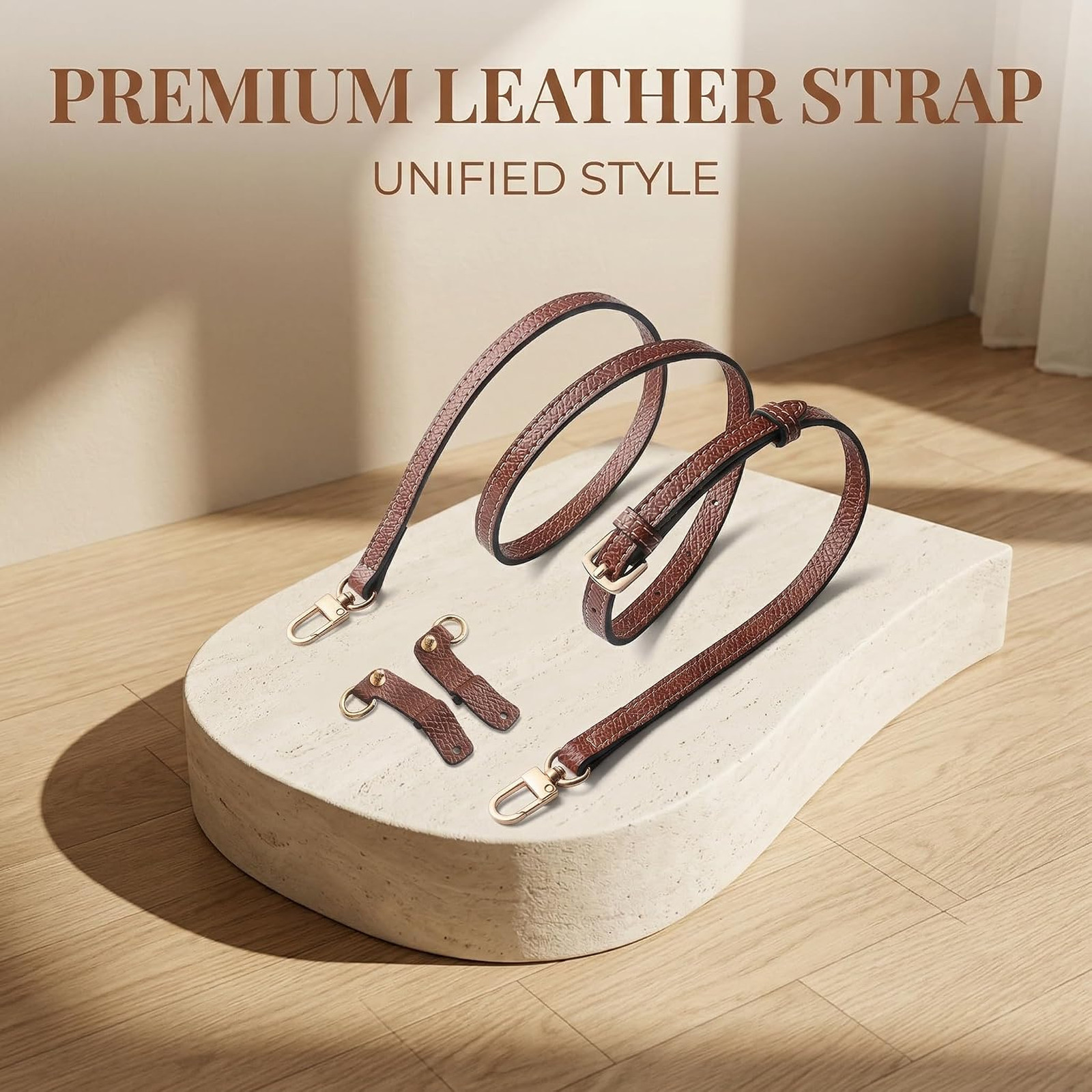 Adjustable Leather Crossbody Strap for Longchamp Mini Bag - Premium Shoulder