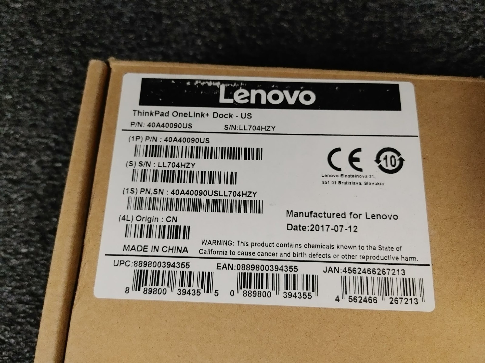 Lenovo 40A40090US ThinkPad OneLink+Dock