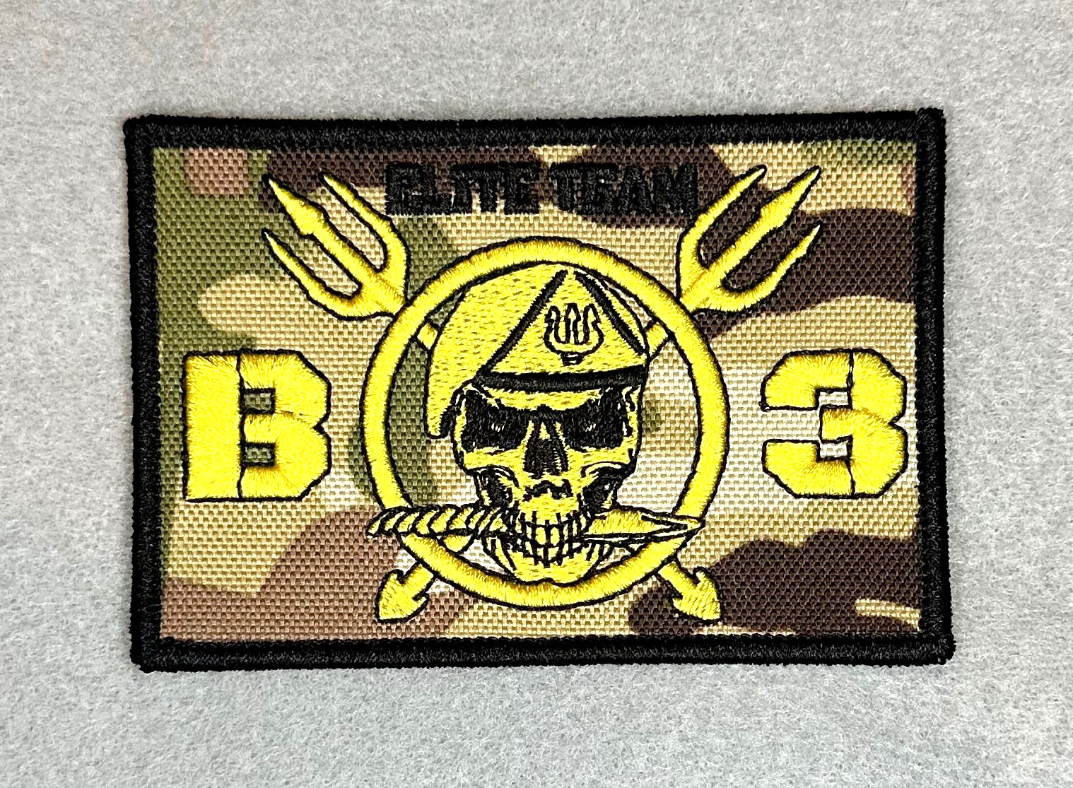 UKRAINIAN SPECIAL FORCES ELITE TEAM B3 EMBROIDERED IRON-ON PATCH...
