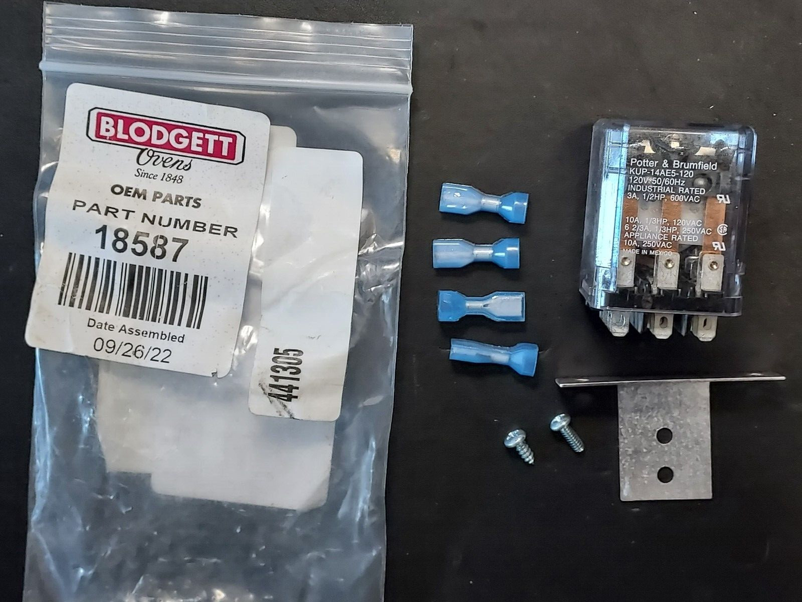 Blodgett Relay 120V 18587 factory OEM NEW