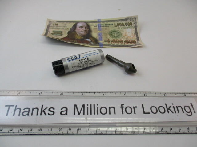 WELDON Countersink # DC-18 x 60° Degree Deburring Tool Chamfer, Sharp, NOS