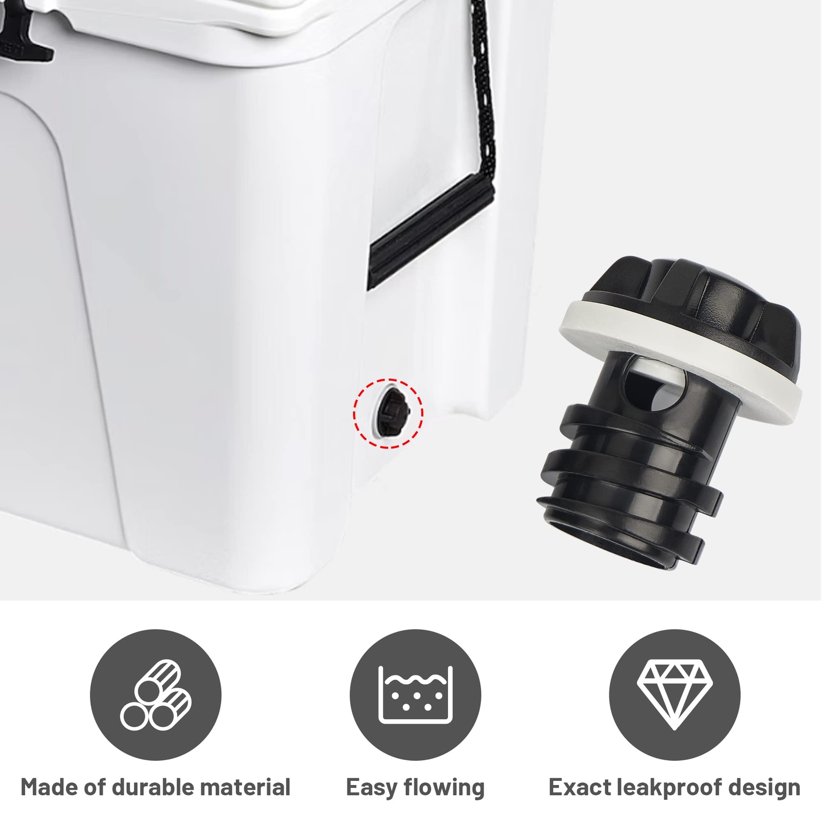 Cooler Drain Plug 2 Pack - Compatible with Yeti RTIC Coolers