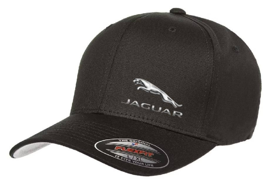 Jaguar Car Logo Cap DTF Black 5001 Flexfit Baseball Hat S/M and L/XL