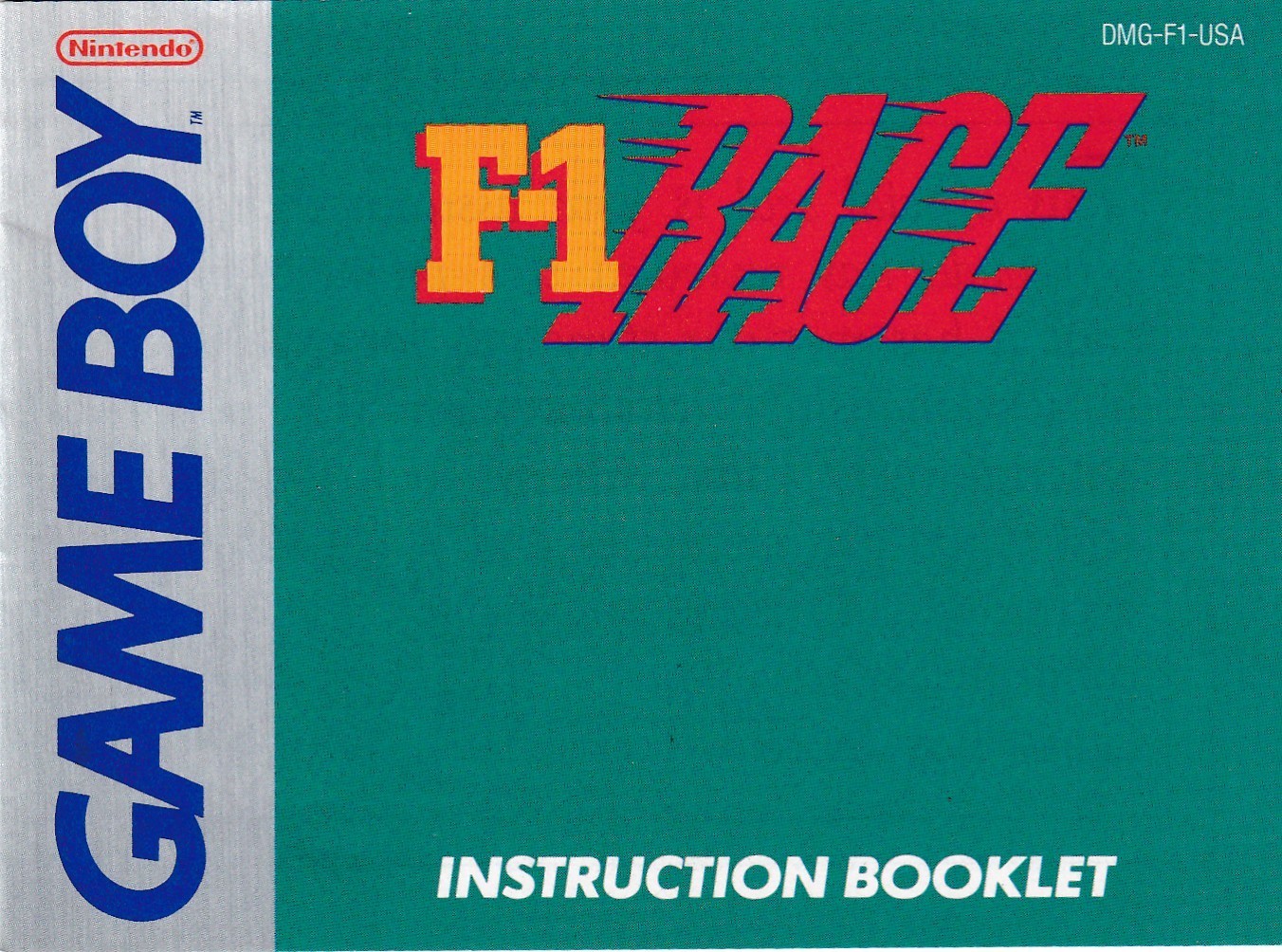 Nintendo Game Boy Instruction Manual F-1 Race