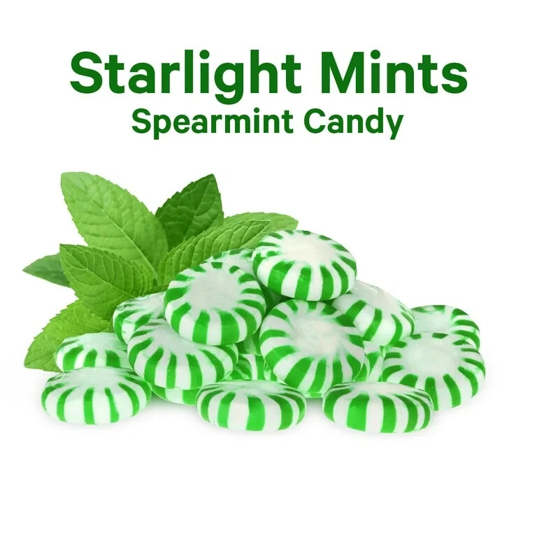 Spearmint Starlight Mints, Individually Wrapped, Bulk Hard Candy (2 Pounds) Sale