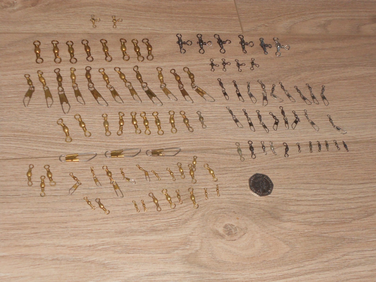 Fishing Joblot-Vintage Swivels Joblot- Stacks of old Fishing Swivels, Good Cond