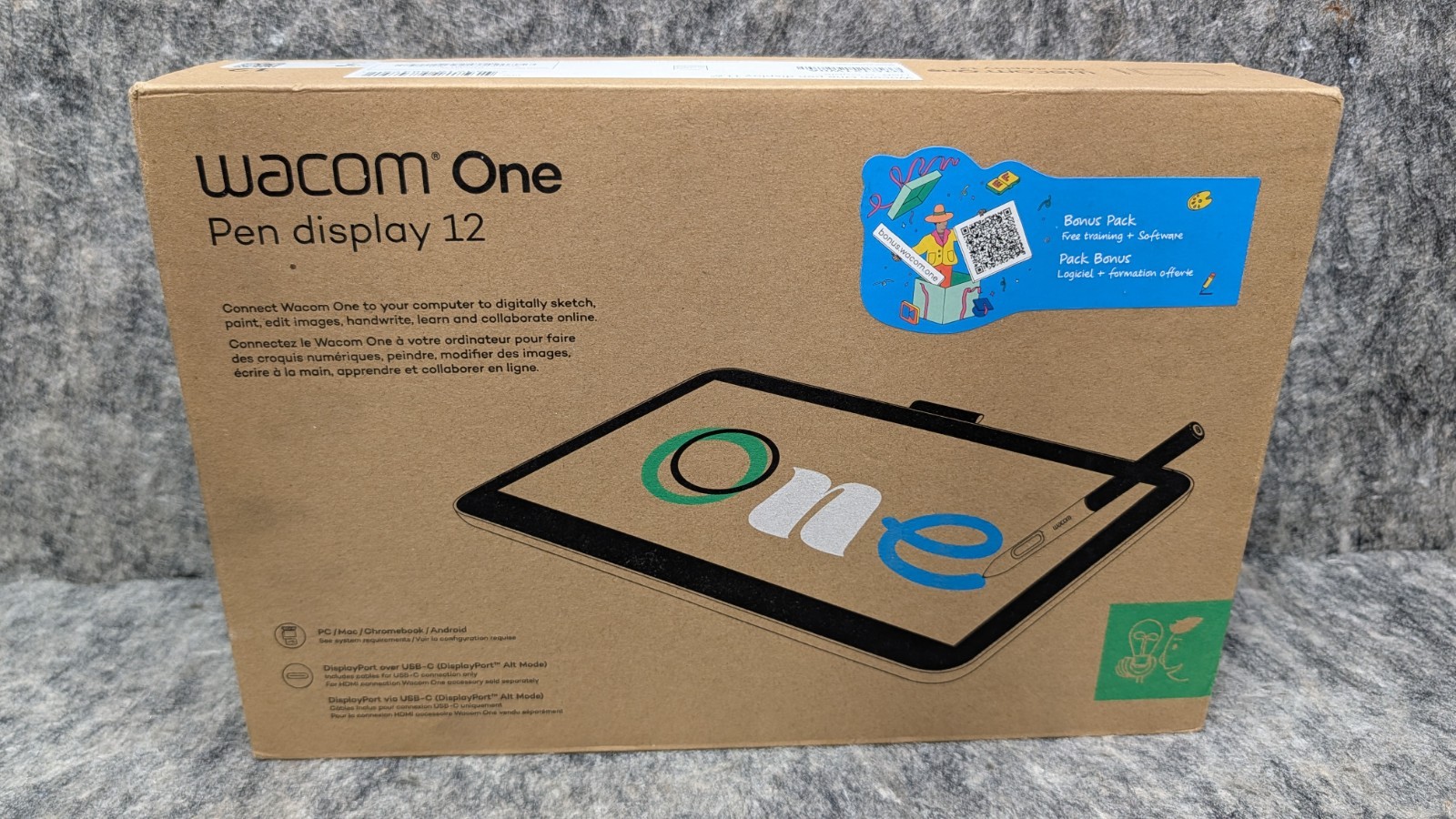Wacom One pen display 11.6” Pen Display Drawing Tablet White DTC121W0A 🔥New🔥