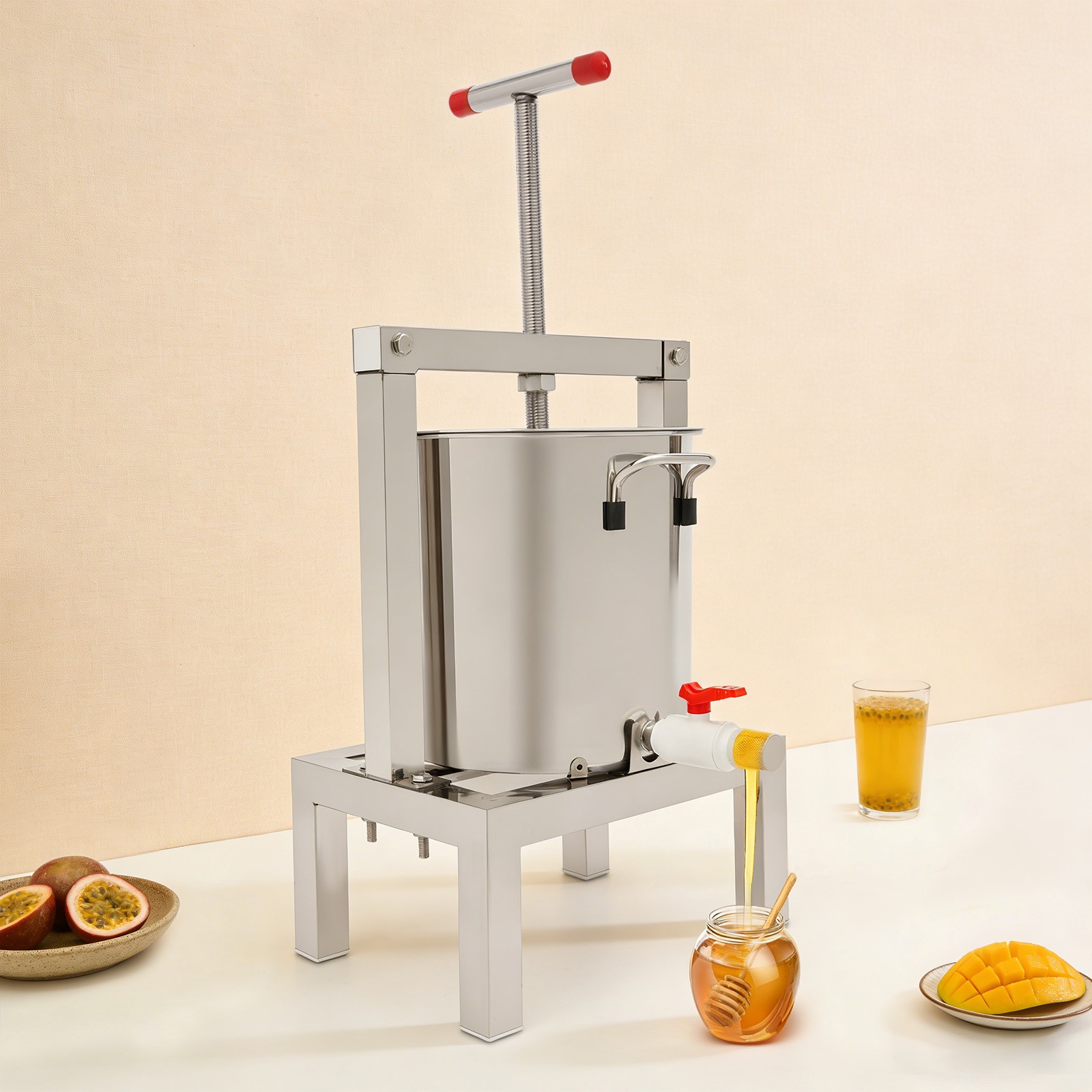 2.6gal Fruit Wine Cider Press Grapes Crusher Juice Maker Juicer Making