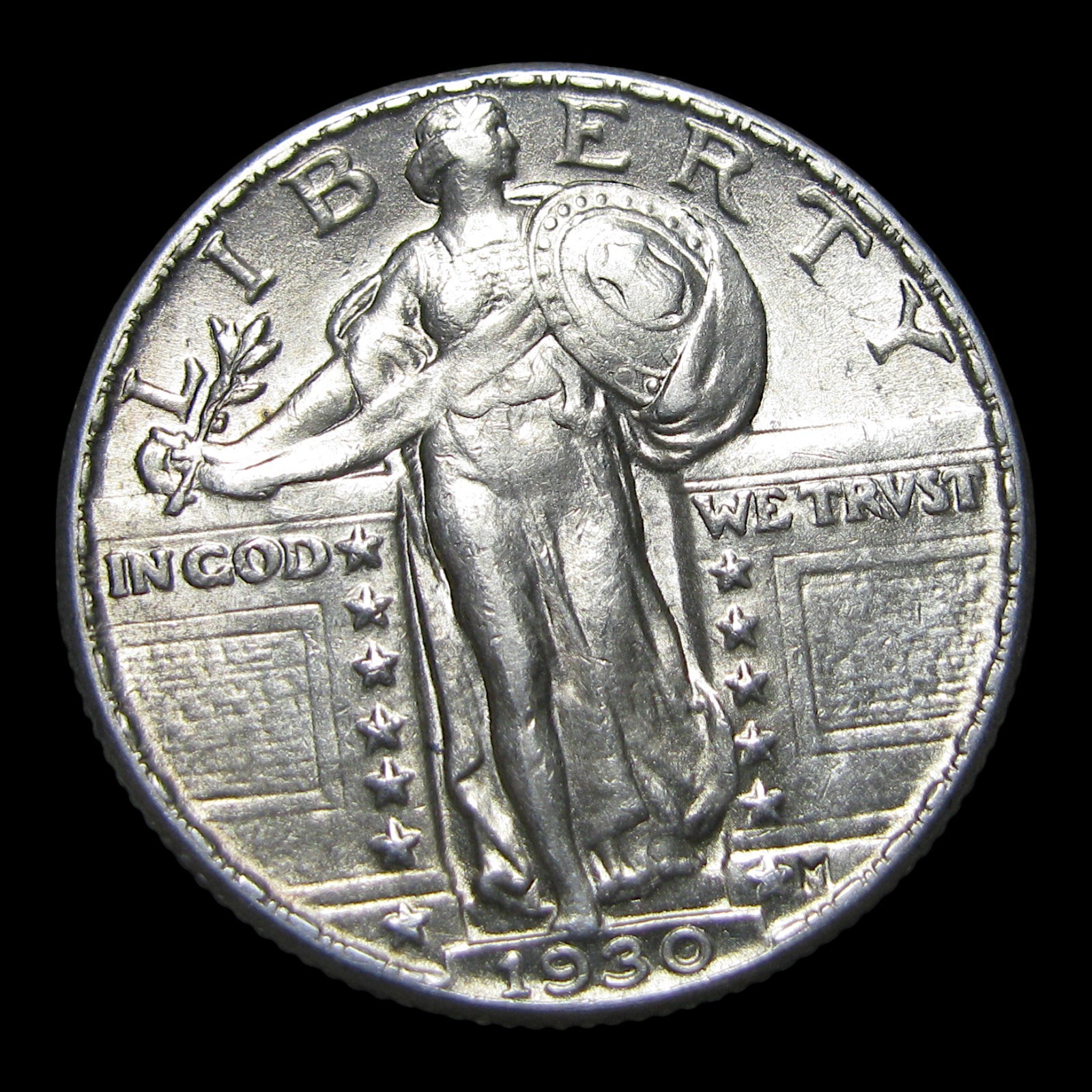 1930 Standing Liberty Quarter Silver ---- Stunning Coin ---- #KK285