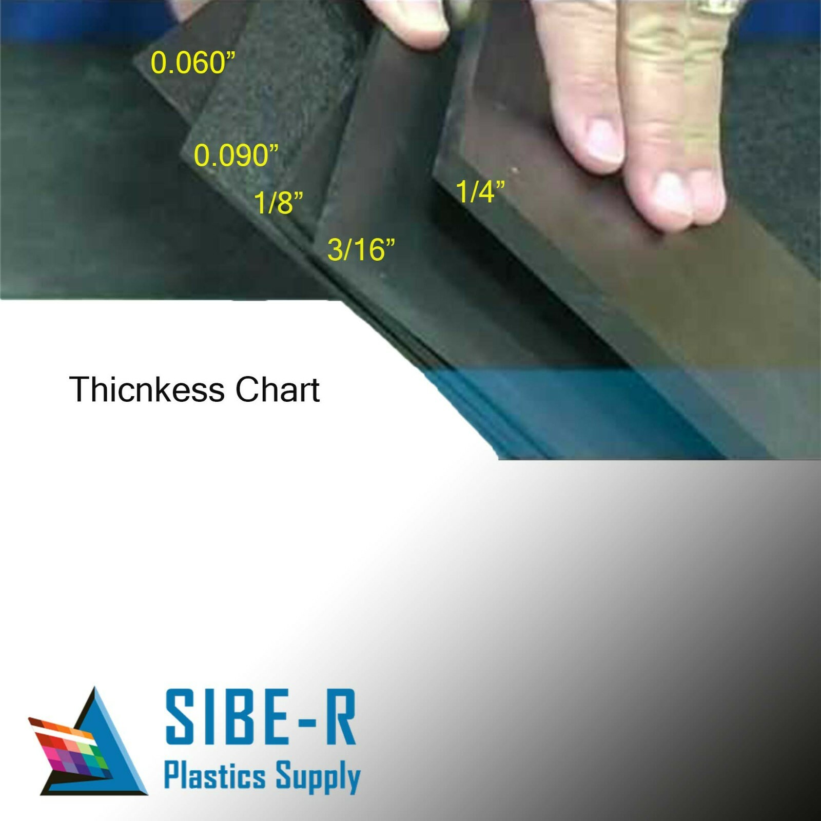 ABS Plastic Sheet - 1/4" thick (6mm) -Black - Vacuum Forming - Pick Your Size