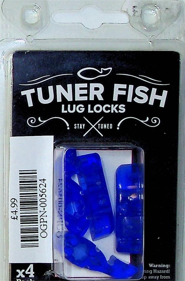 Tuner Fish Lug Locks - Blue - 4 Pack