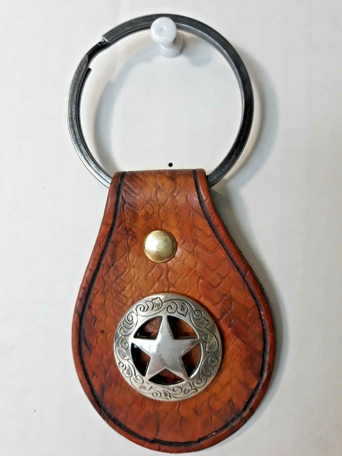 All Leather - KEY Fob - L.E.O. Badge - HAND MADE by a Vet