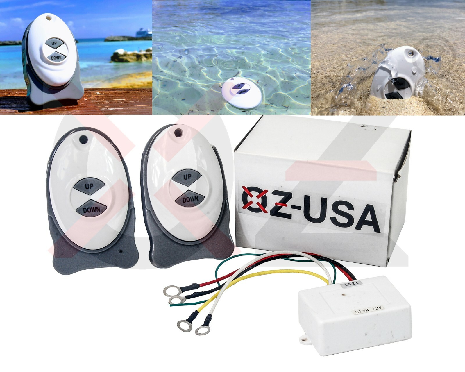 Anchor remote windlass wireless switch boat sail trim controller boston whaler