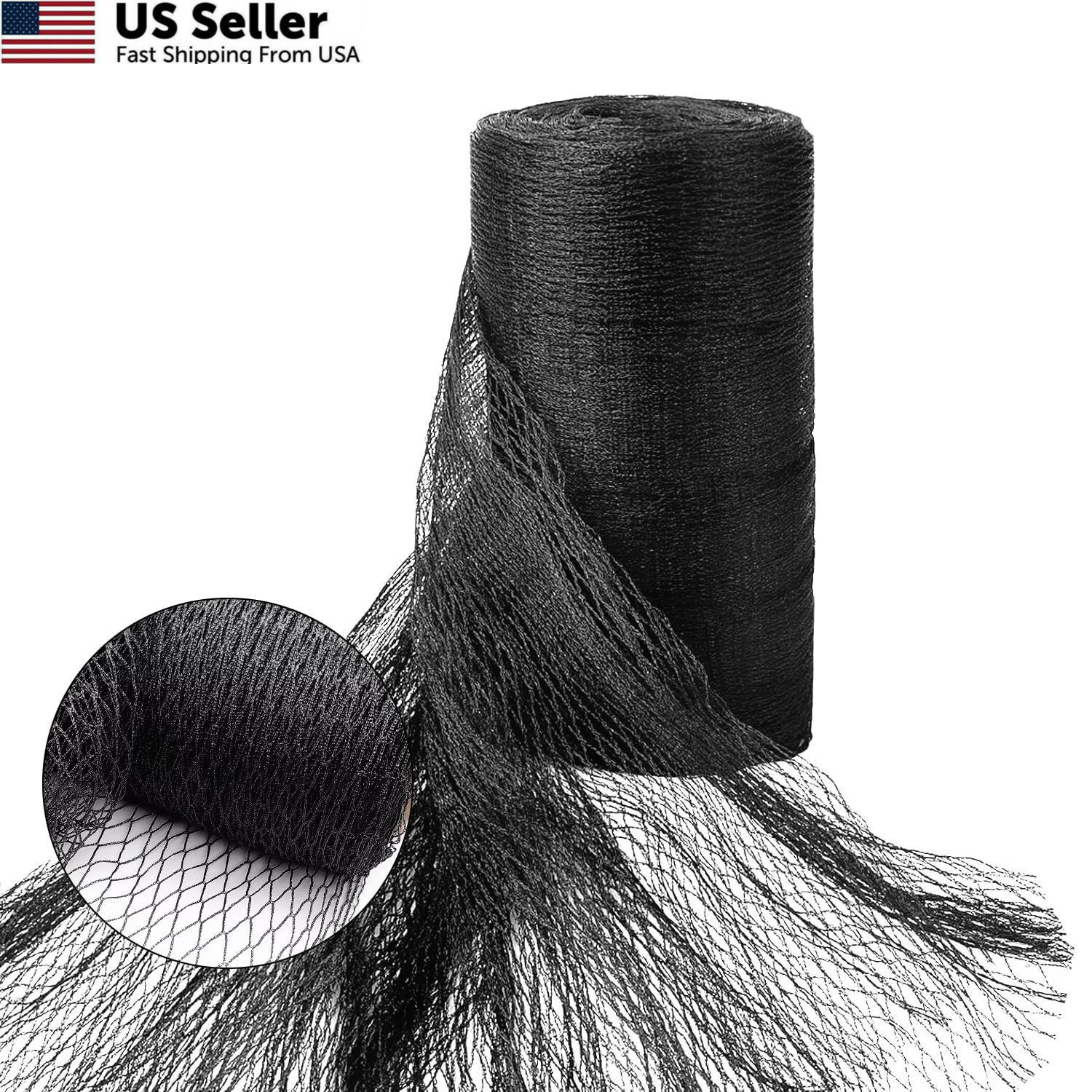 Vocray Bird Netting for Chicken Coop 50x50 Ft, 1" Mesh, 50x50Ft-1", Black