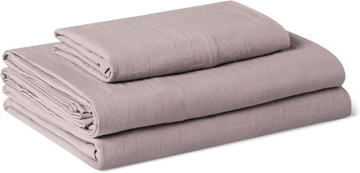 Brushed Microfiber Sheet Set Extra Soft W/ Natural Texture Breathable Elastic