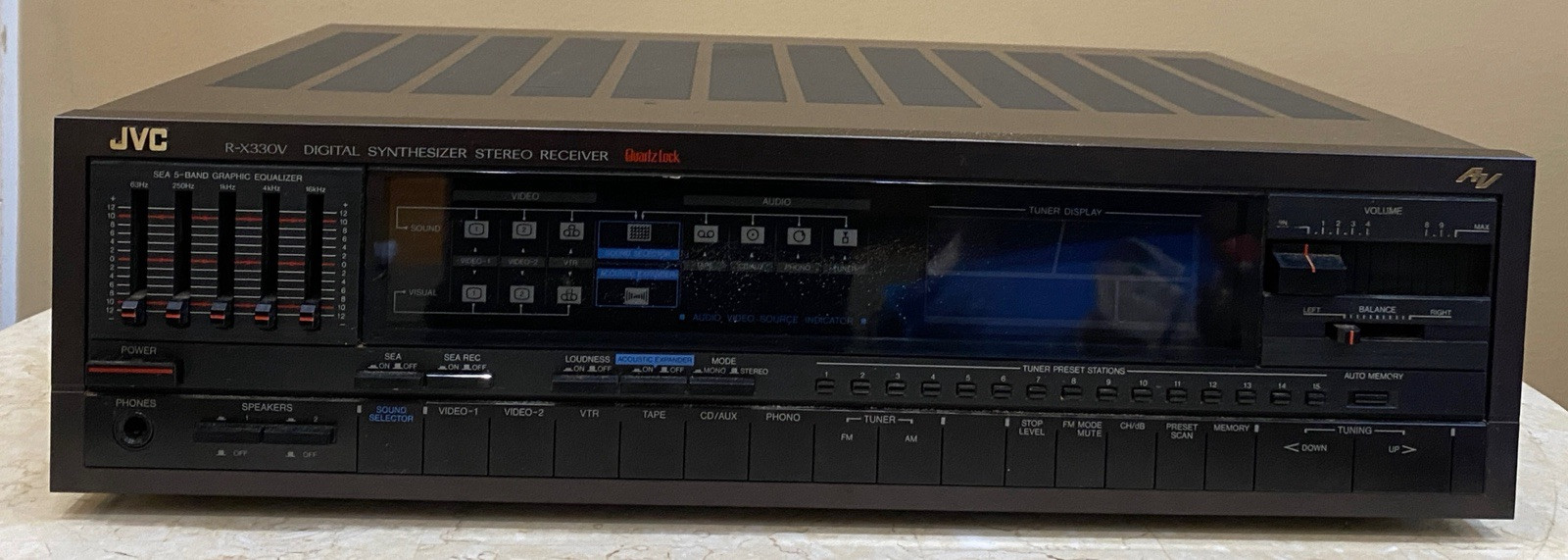 JVC R-X330V Digital Synthesizer AV Stereo Receiver
