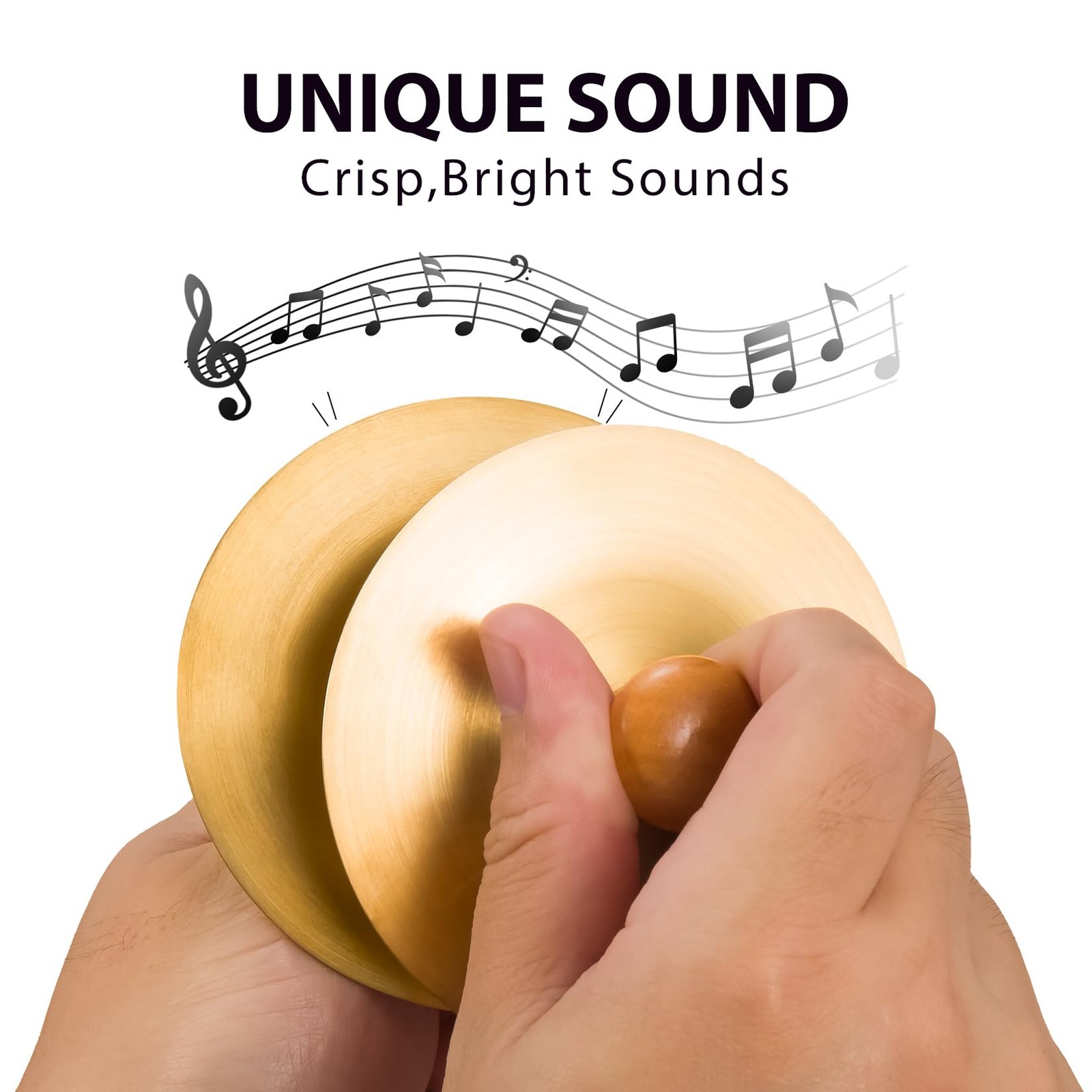 Professional Copper Finger Cymbals Pair - 3.5" (9cm) Mini Percussion for Bell...