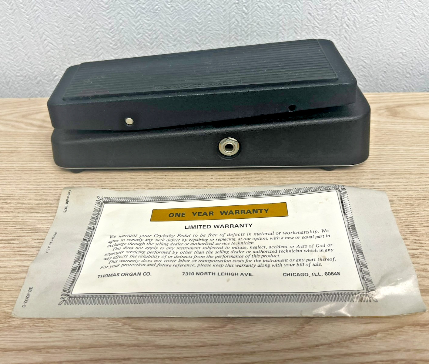 Dunlop Thomas International Model Cry Baby #95-910511 Amplifier Instrument