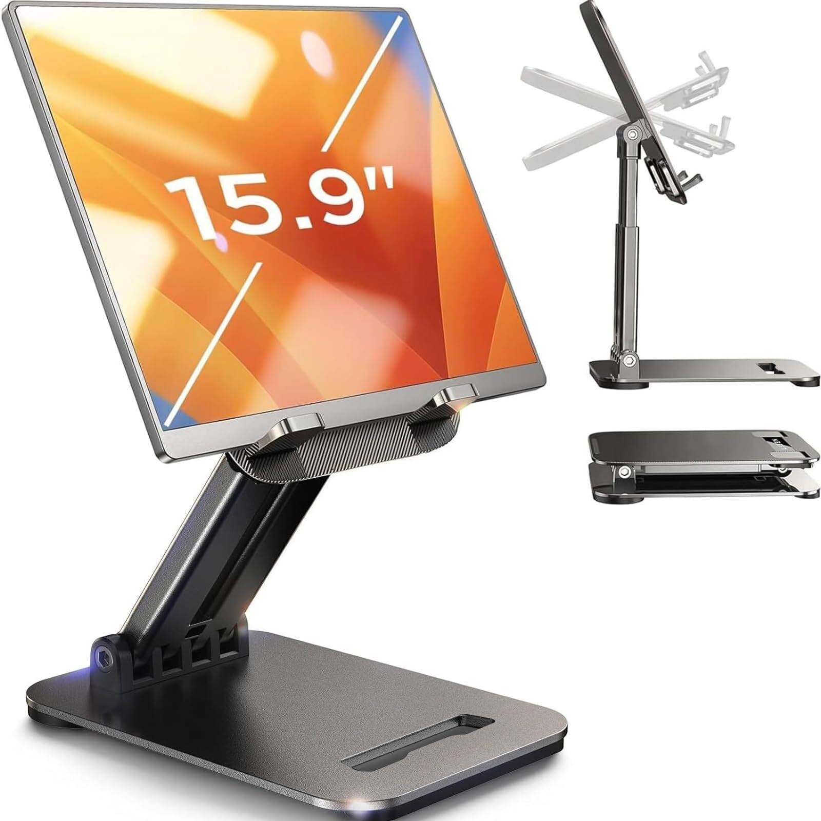 Soporte ajustable para tableta para escritorio, soporte para iPad y iPhone