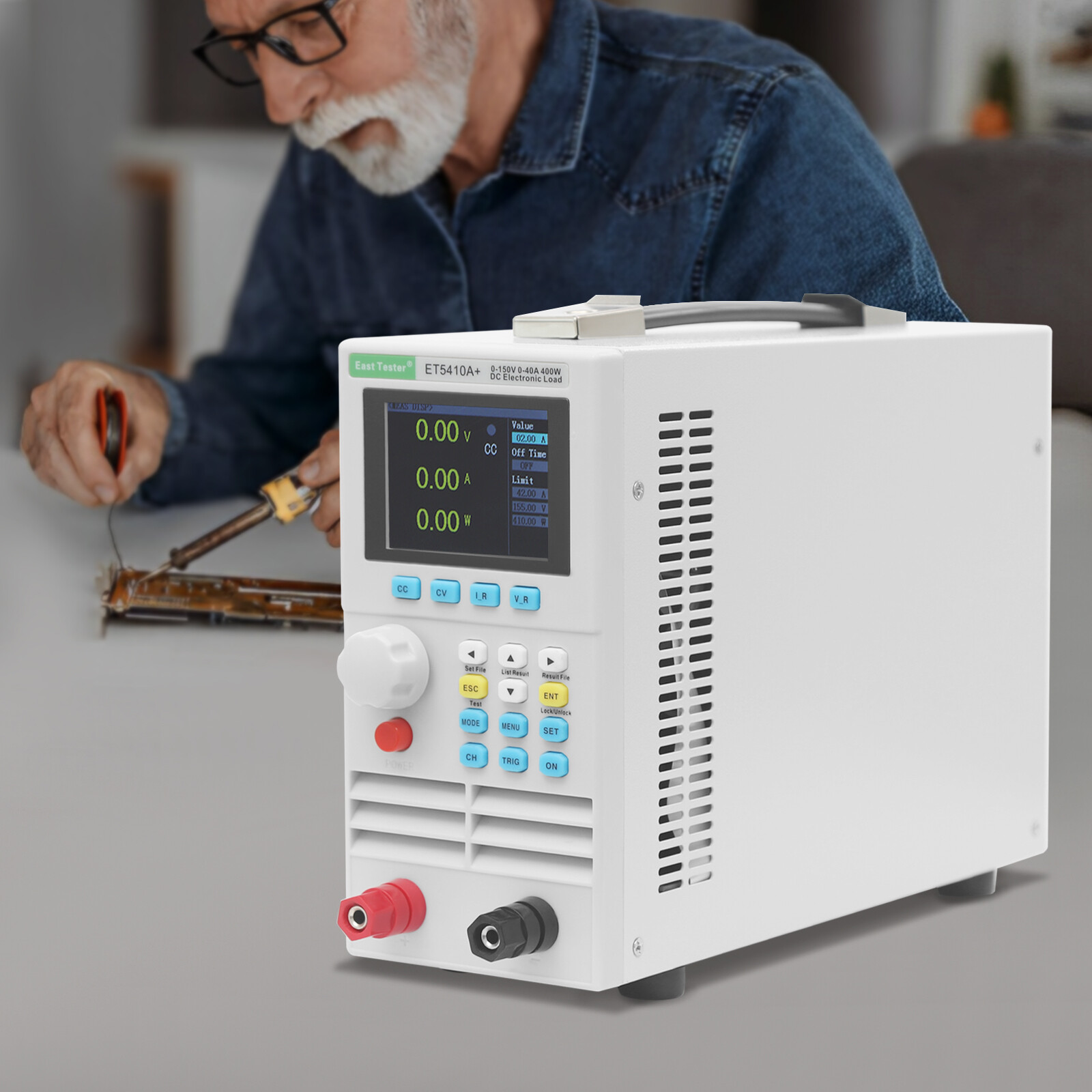 High Accuracy DC Electronic Digital Load Tester Single Channel 400W 150V 0-40A