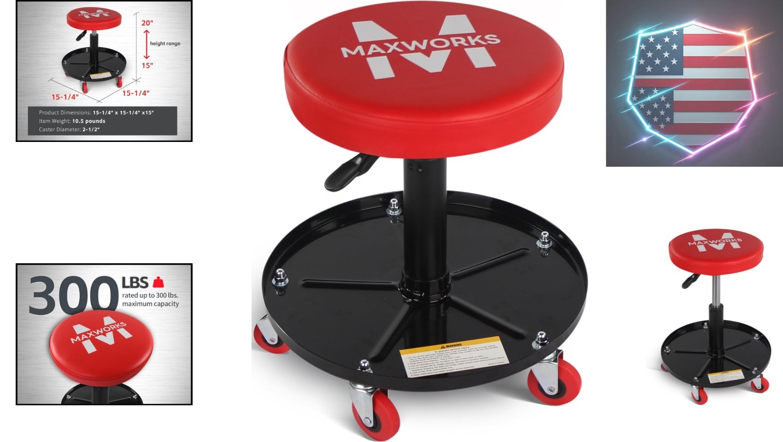 /Creeper with Adjustable Height - 300 lb Capacity