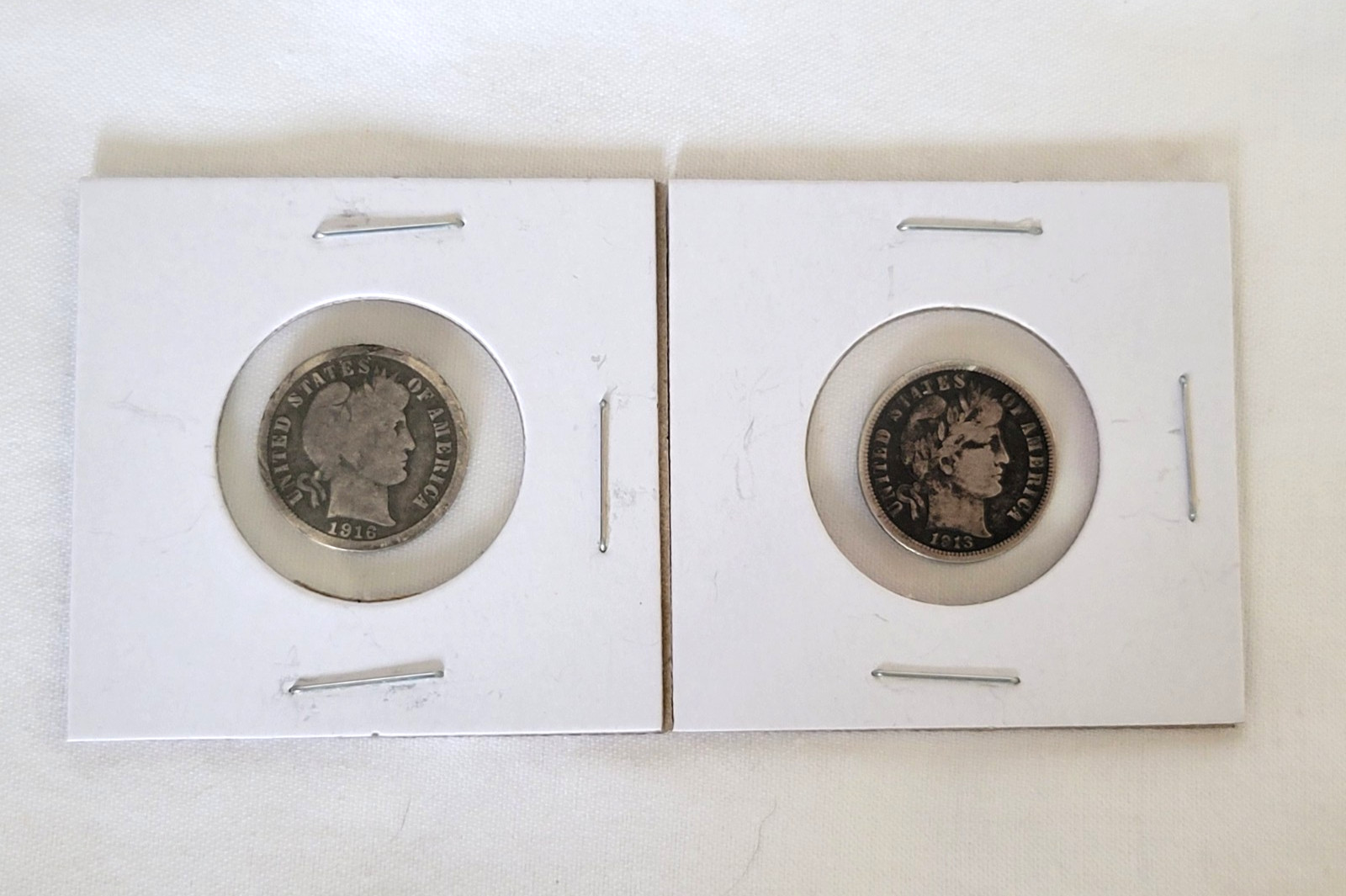 Barber Dimes 1913 and 1916