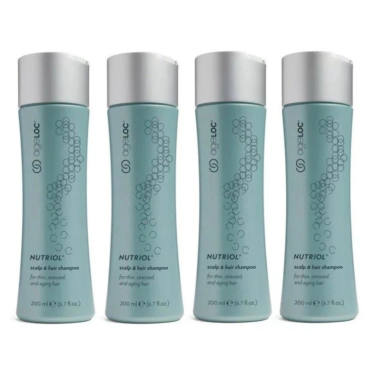 4 Bottles Nu Skin Nuskin ageLOC Nutriol Scalp and Hair Shampoo 6.7 fl oz 200 ml