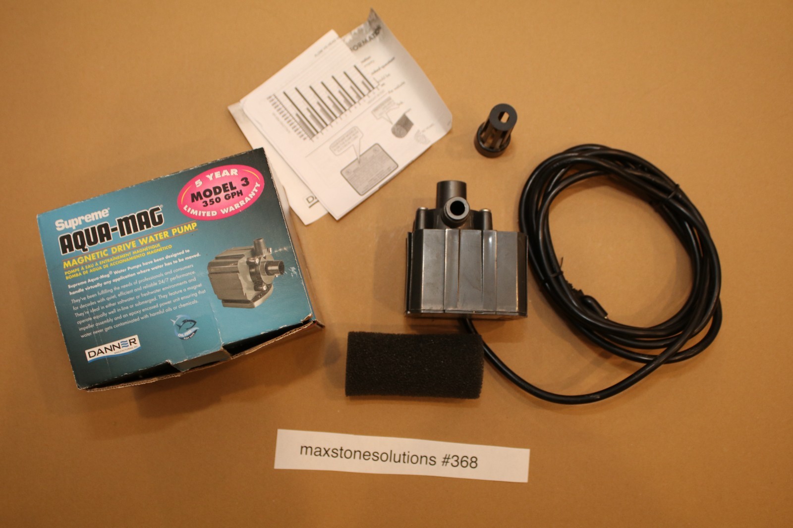 Supreme Aqua-Mag Magnetic Drive Water Pump  Model 2 Excellent Condition! Read