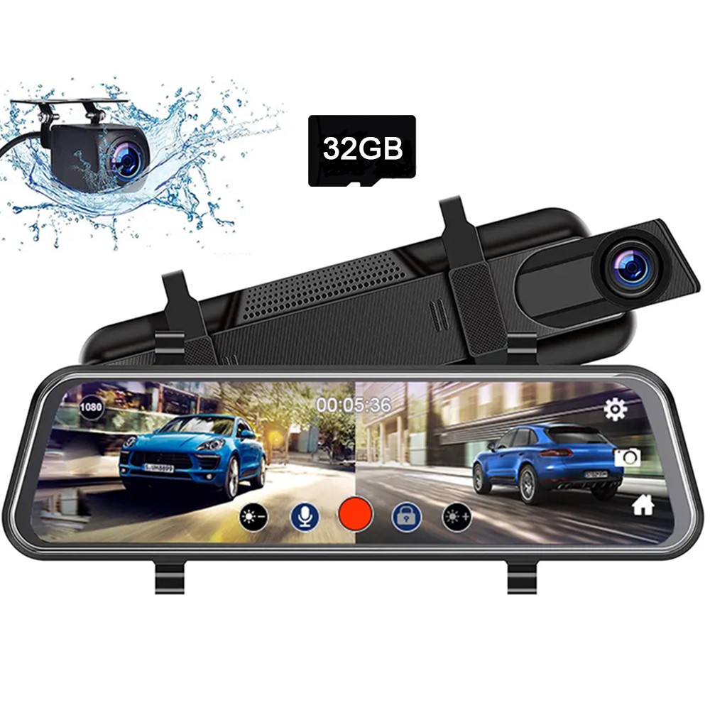 Dash Cam HD 1080P Mirror Dash Camera Front and Rear Car Camera Dual Recording