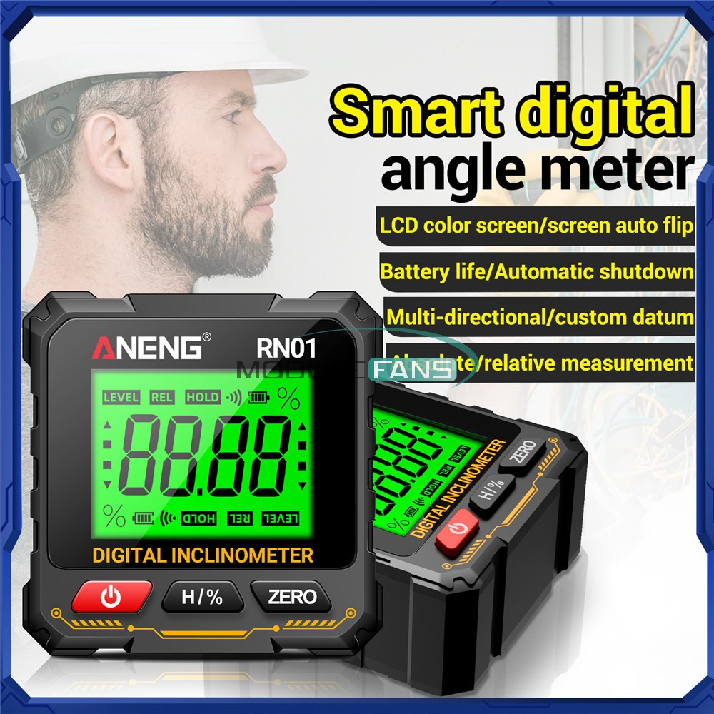 ANENG Multifunction Magnetic Digital Level Box LCD Angle Finder Protractor