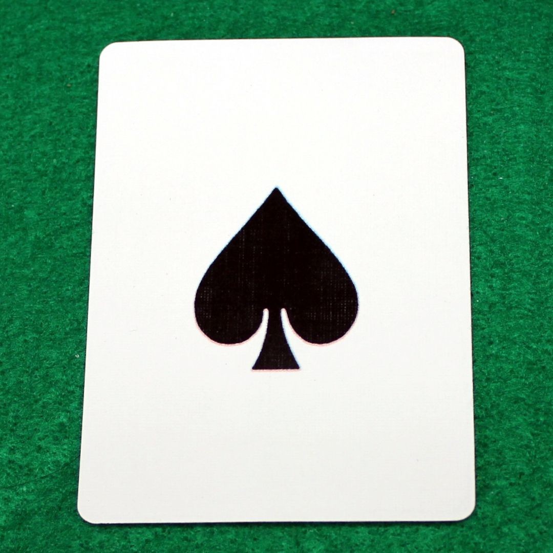 Spade Large Print, Bicycle Printed Gaff Card, Red
