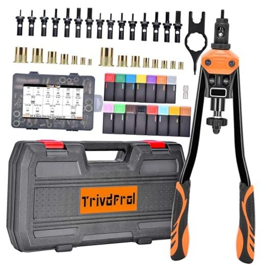 16" Rivet Nut Tool, Nutsert Rivet Nut Tool Kit with 15 Metric and SAE