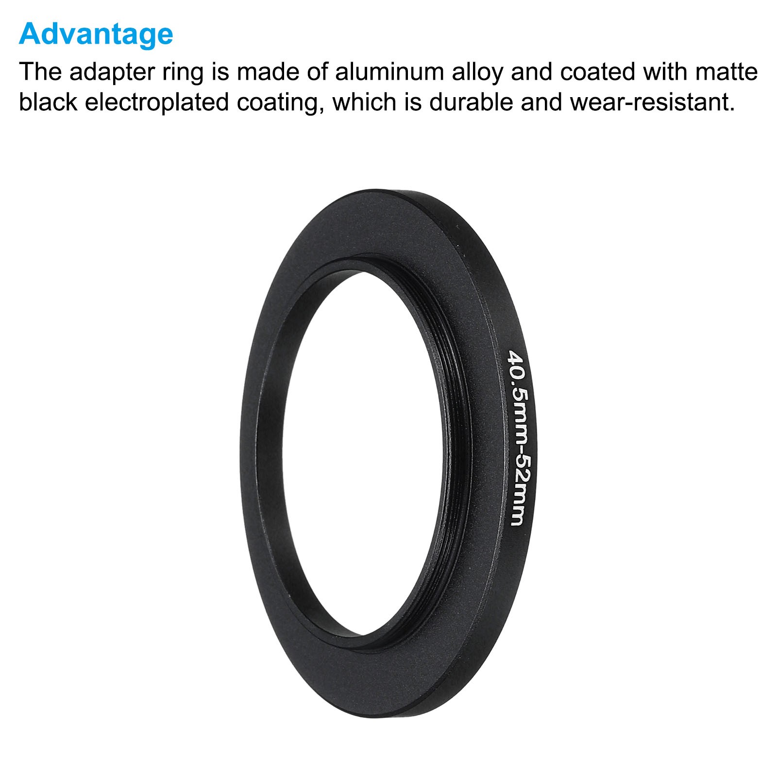 40.5mm-52mm Step Up Ring Camera Lens Filter Adapter Ring Filter with Cloth