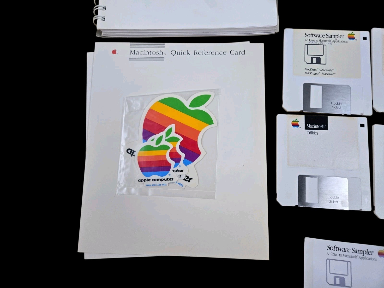Apple Macintosh Plus Complete CIB Box Set software Disks Sticker Sealed Vtg