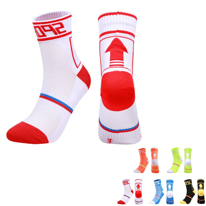 Pro Mens Womens Road Cycling Riding Bicycle Bike Sports Ankle Socks XC MTB White