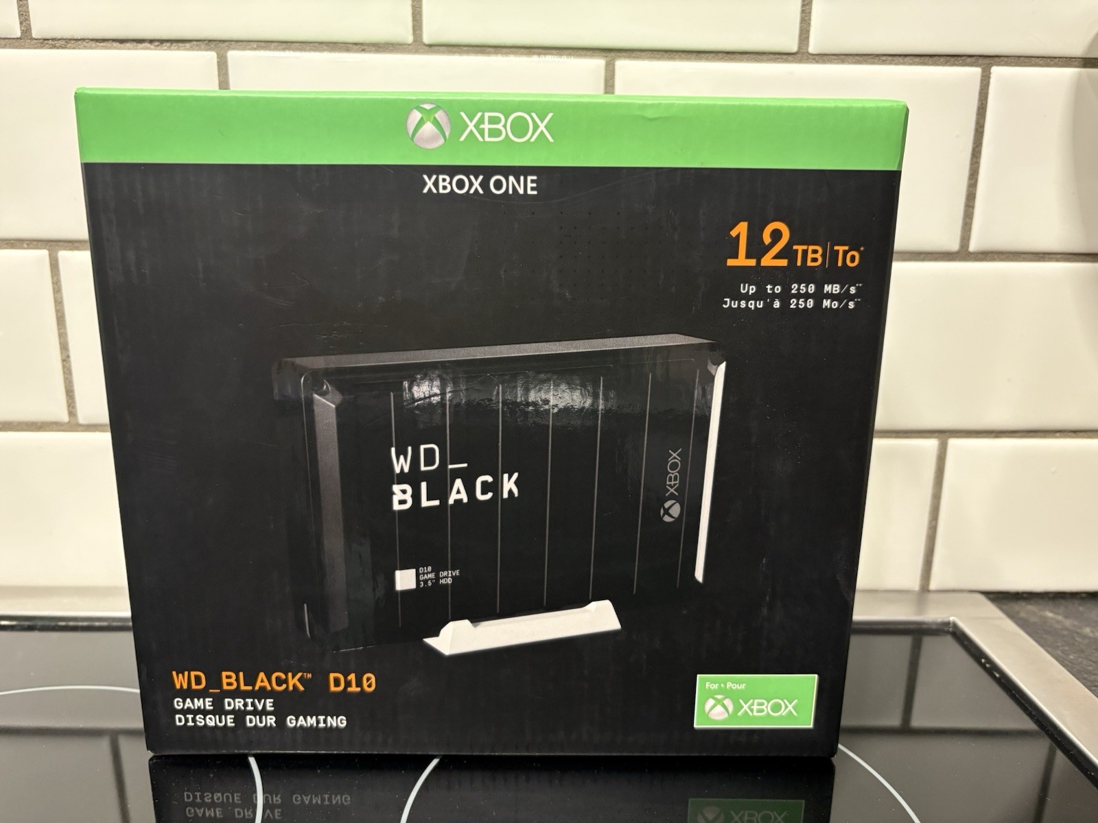 WD BLACK D10 GAME DRIVE, 12 TB, XBOX, NEW SEALED BOX, 7200 RPM