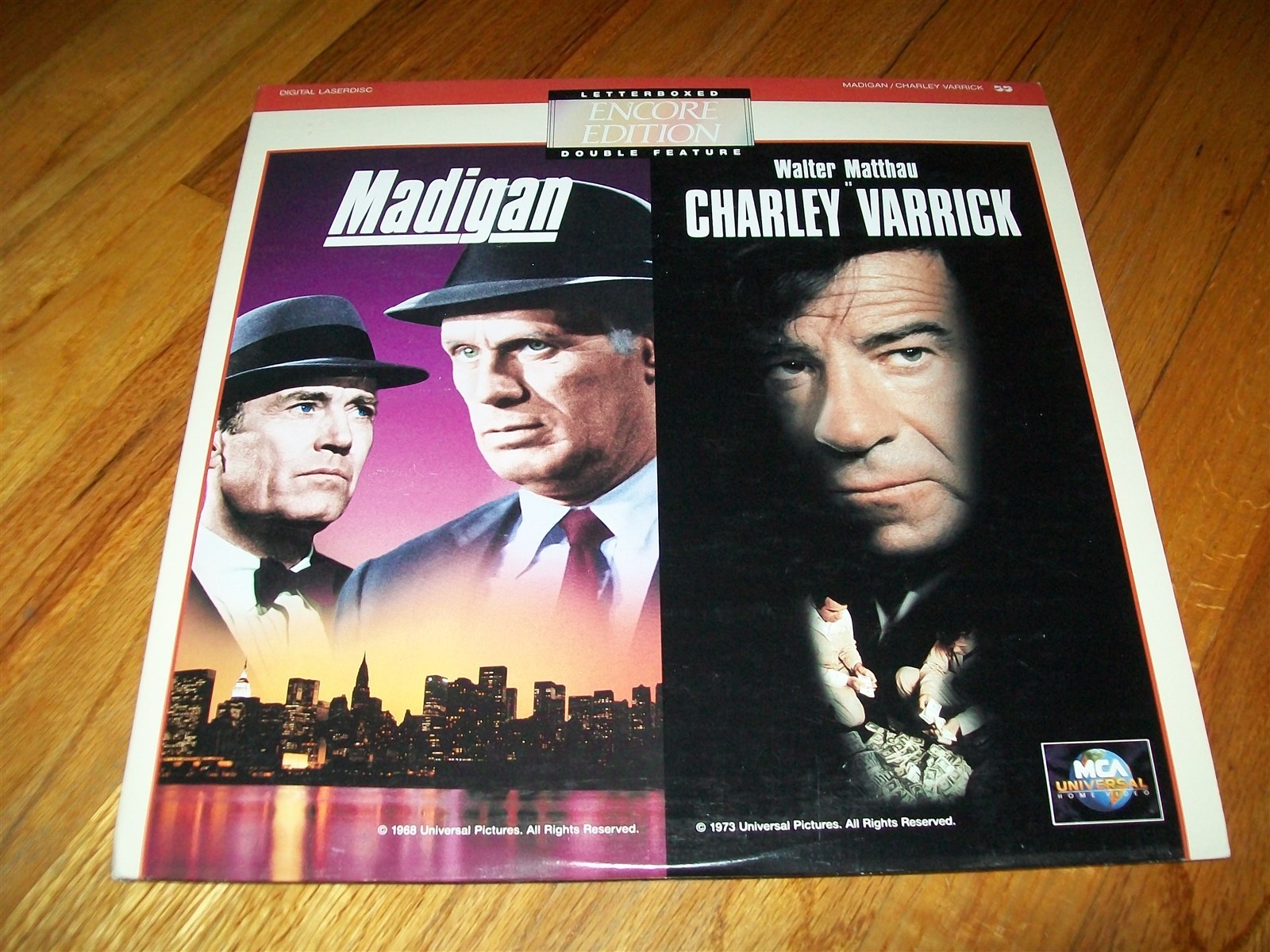 MADIGAN and CHARLEY VARRICK 2-Laserdisc LD SET WIDESCREEN FORMAT EXCELLENT RARE