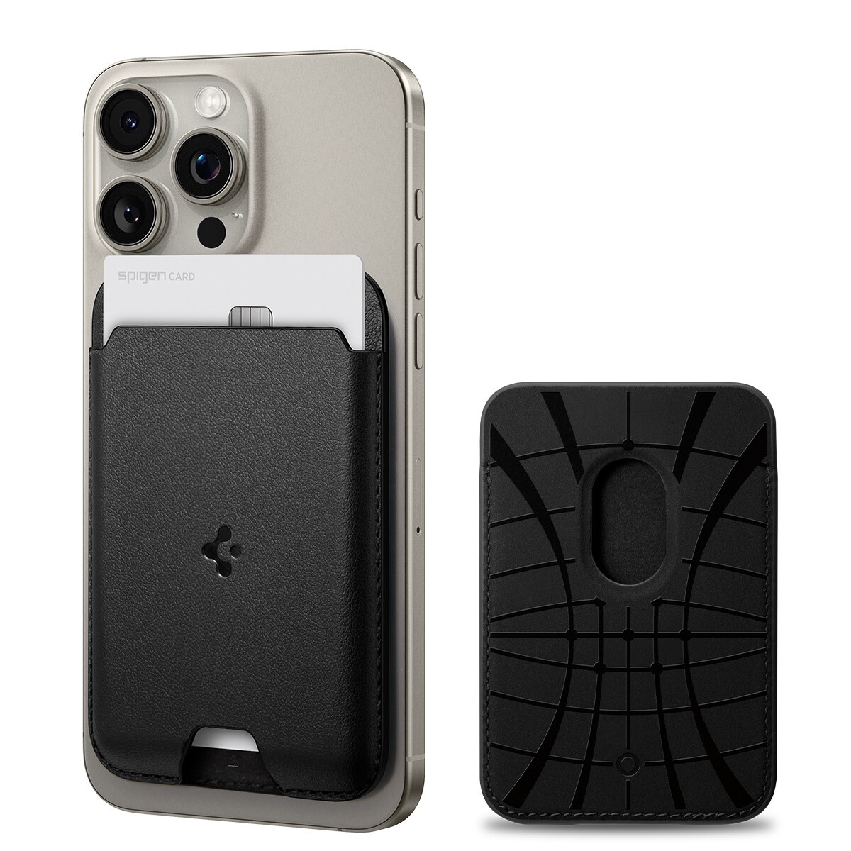 Spigen Magsafe Wallet | Valentinus 2 Cards / 3 Cards MagFit Card Holder in Black