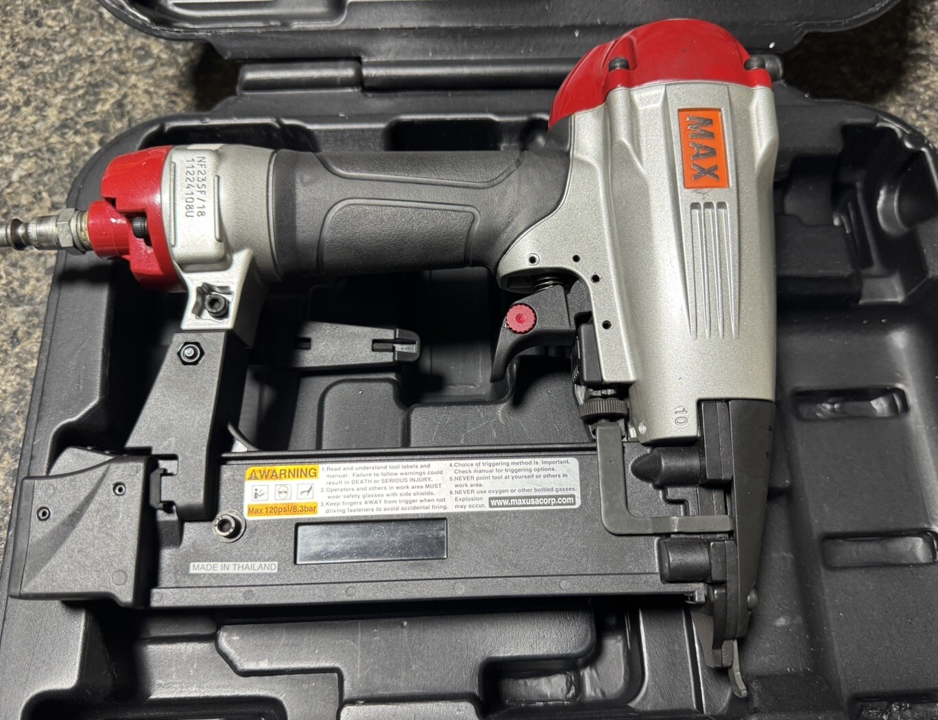 MAX NF235F/18 18 Gauge Brad Nailer, Case Included,