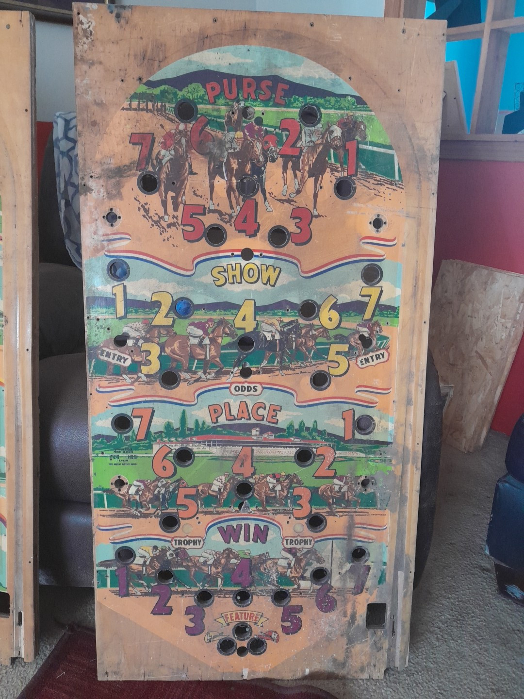 Vintage Pinball Machine Kentucky Horse Racing