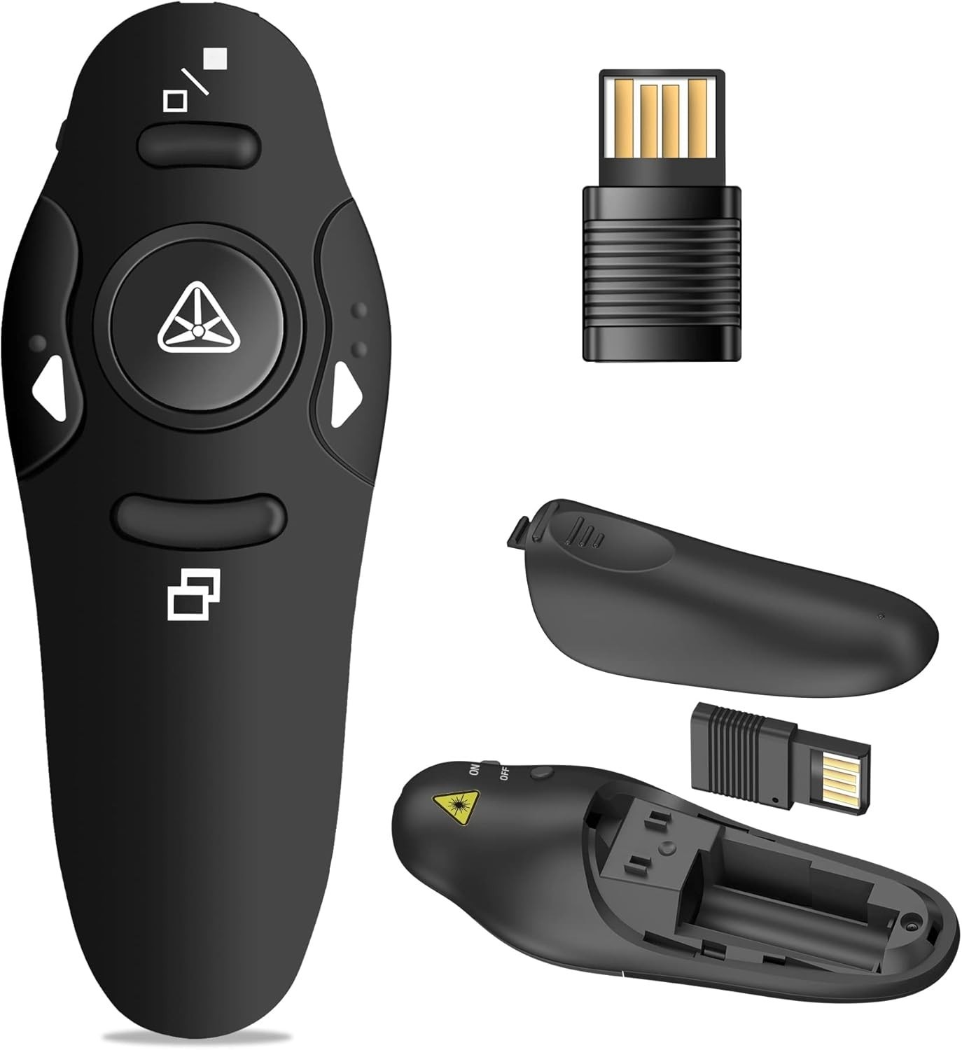 Wireless Presentation Clicker Remote Ppt Powerpoint Laser Pointer Usb 2.4ghz