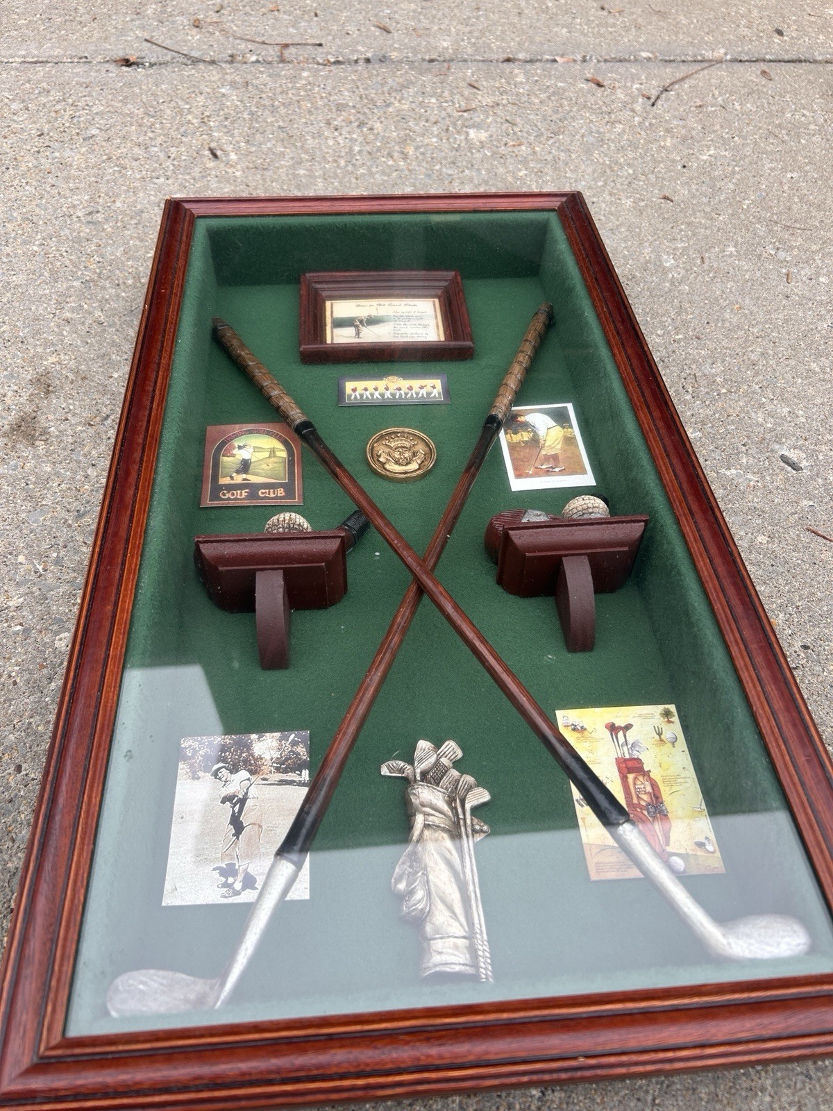vintage Hice Golf Club Shadow Box