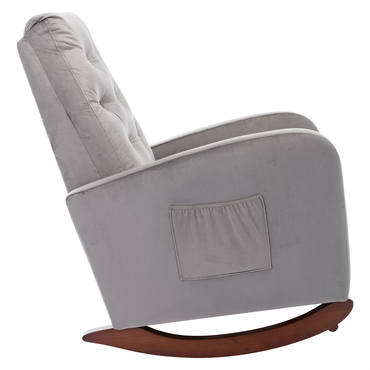 Rocking Chair Nursery Chair Velvet Single Sofa Rocker Chair Lounge Armchair New