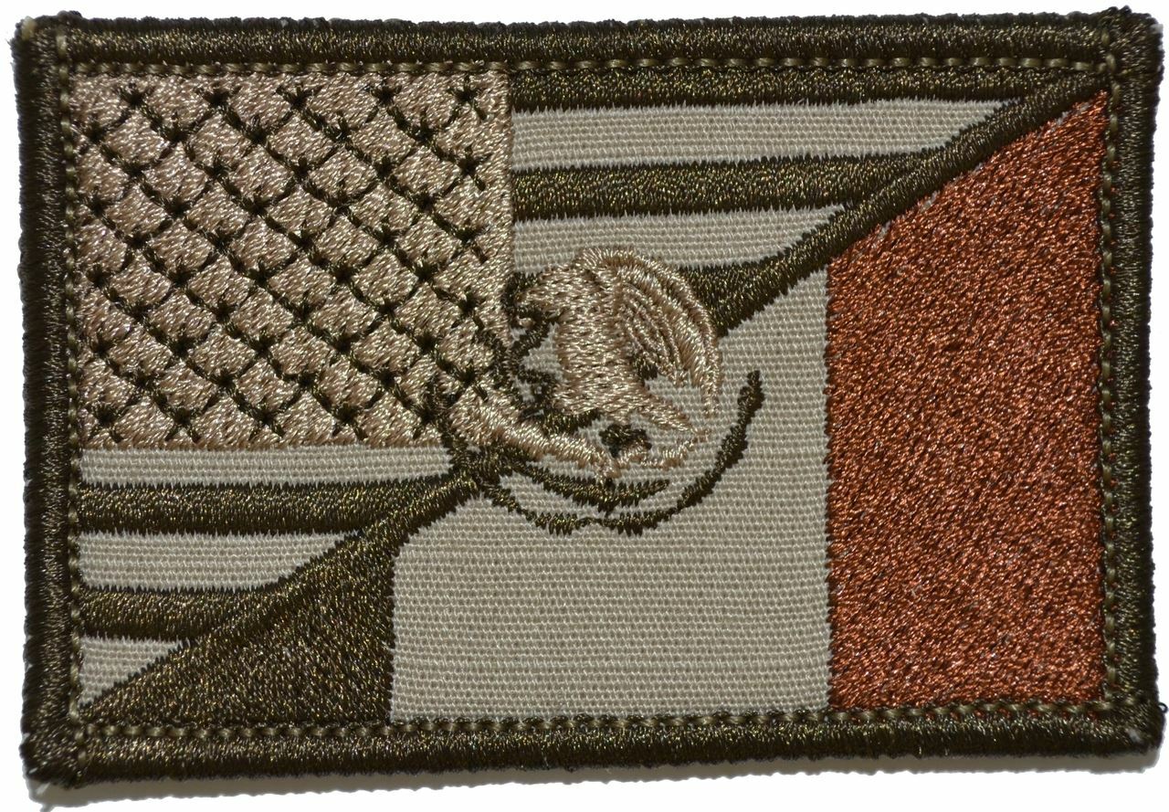 USA / Mexico Flag Patch 2x3