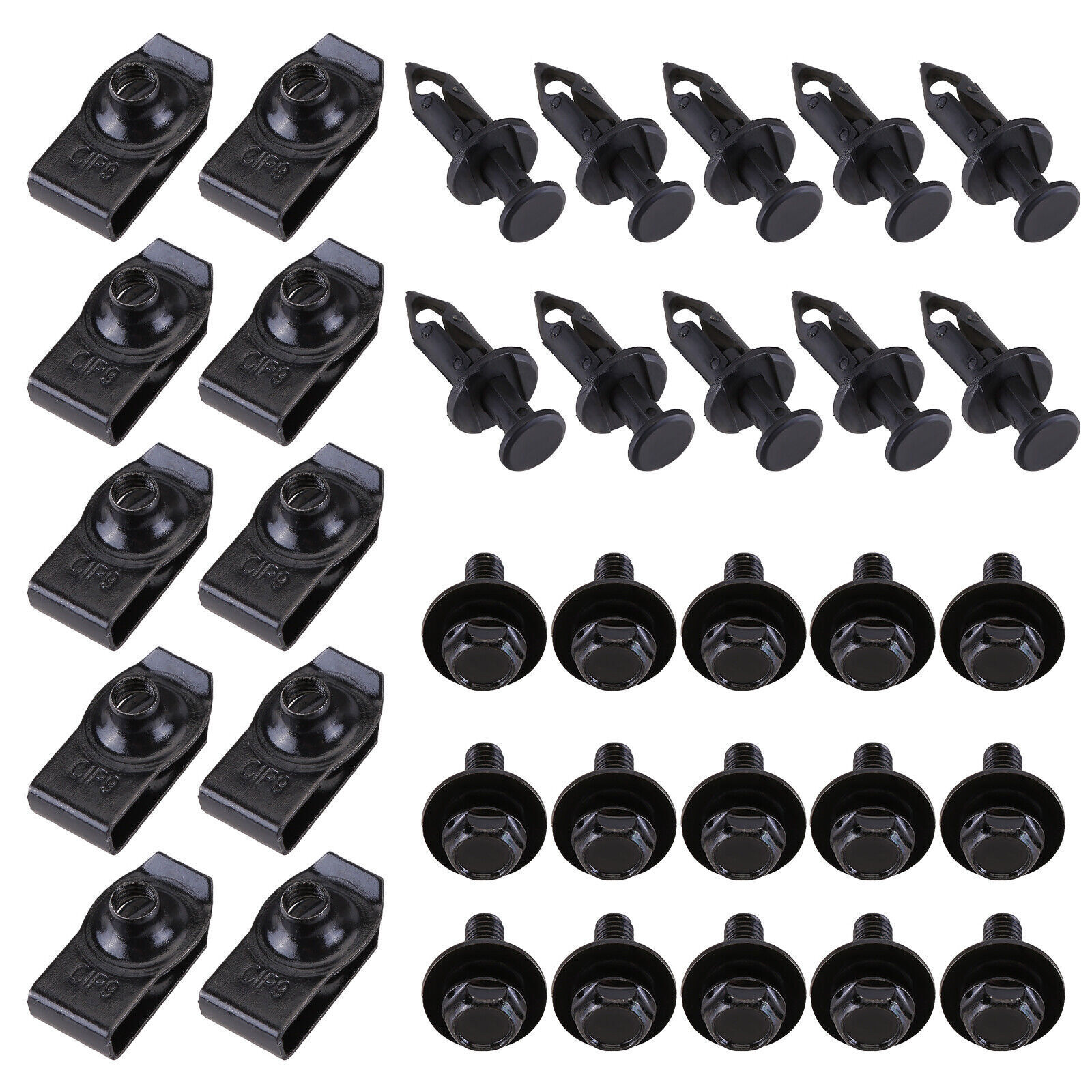 For Dodge M6 Engine Under Cover Splash Shield Guard 35Pcs Body Bolts U-nut Clips