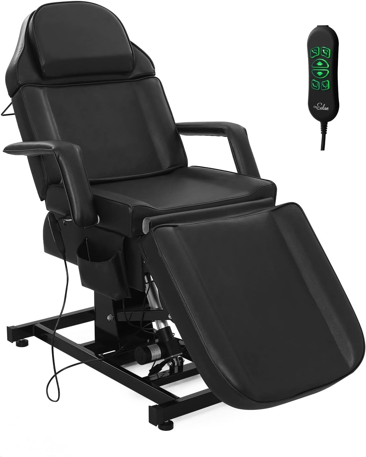 Fully Electric Salon Facial Bed Chair Massage Tattoo Lash Waxing Table Black